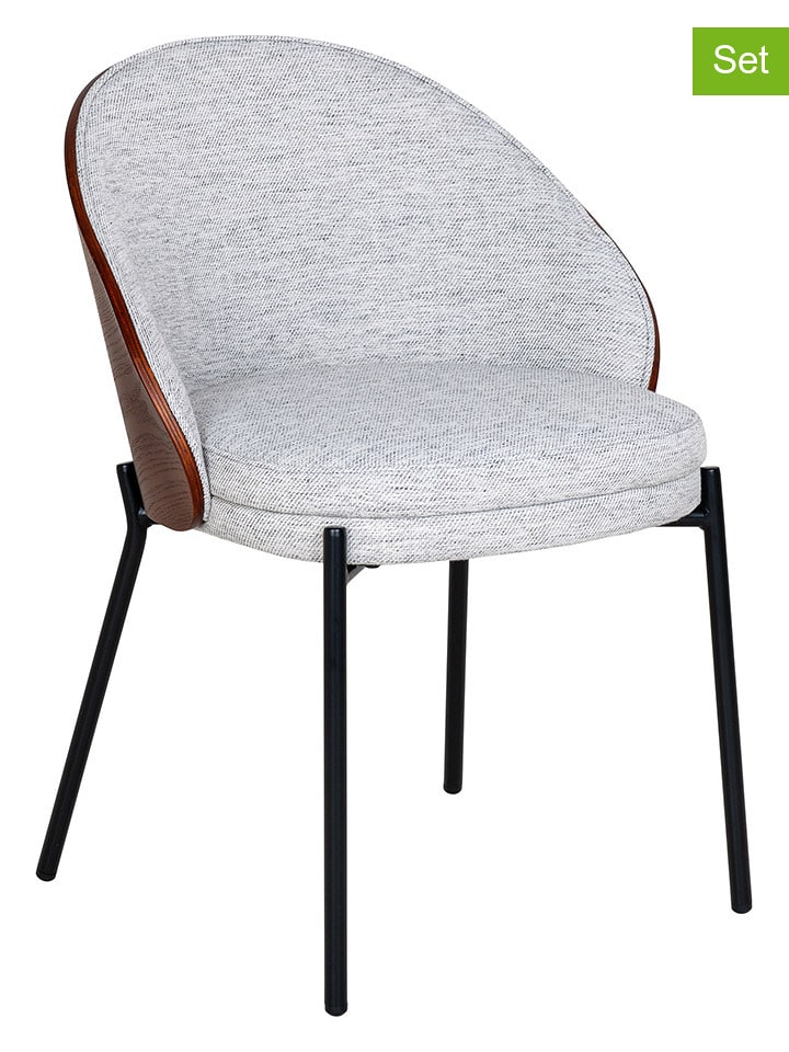 House Nordic Krzesła (2 szt.) w kolorze jasnoszaro-brązowym - 55 x 74 x 53,5 cm rozmiar: onesize