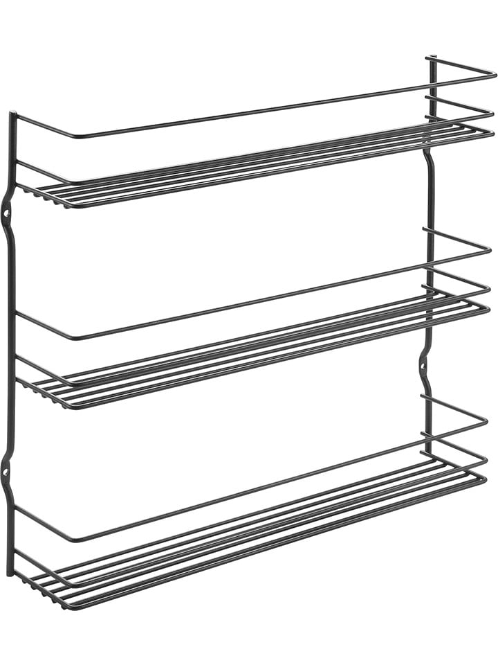 metaltex Regał "Pepito" w kolorze czarnym na przyprawy - 36 x 32 x 8 cm rozmiar: onesize