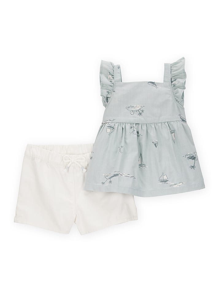 carter's 2-częściowy zestaw w kolorze błękitno-białym rozmiar: 62