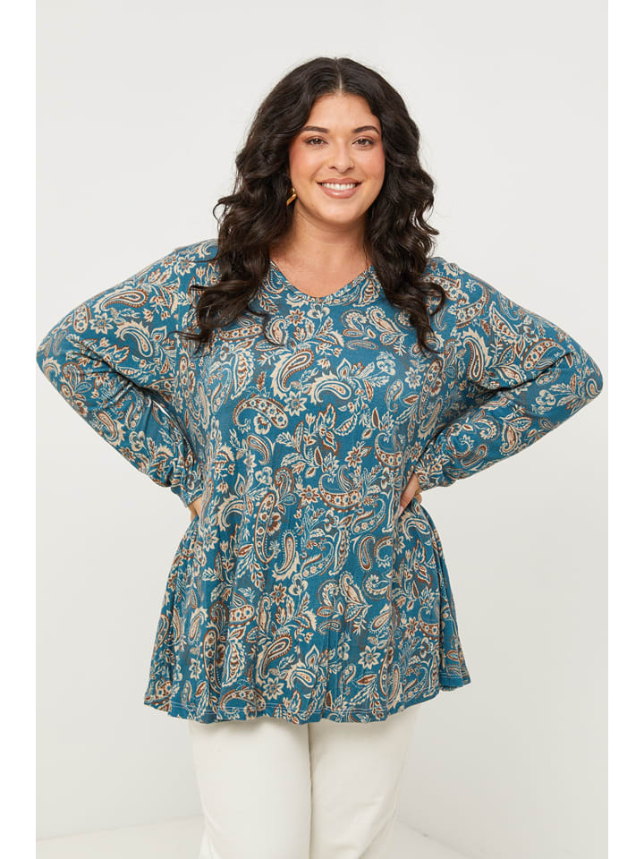 Curvy Lady Bluzka w kolorze niebieskim rozmiar: 48/50