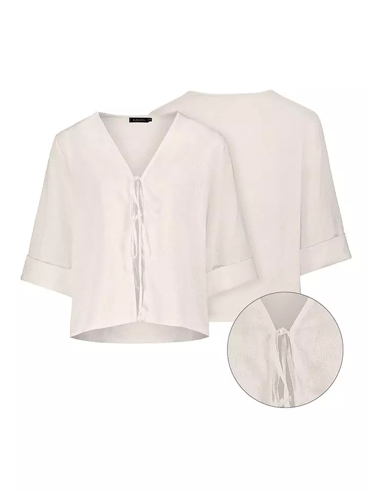 Eight2Nine Bluzka w kolorze beżowym rozmiar: S/M