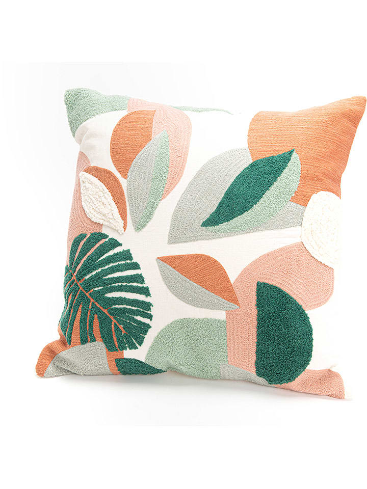 Amadeus Poduszka "Natureva" w kolorze pomarańczowo-zielonym - 45 x 45 cm rozmiar: onesize