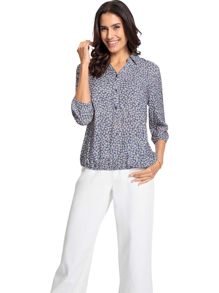 WITT WEIDEN Bluzka w kolorze niebiesko-kremowym rozmiar: 52