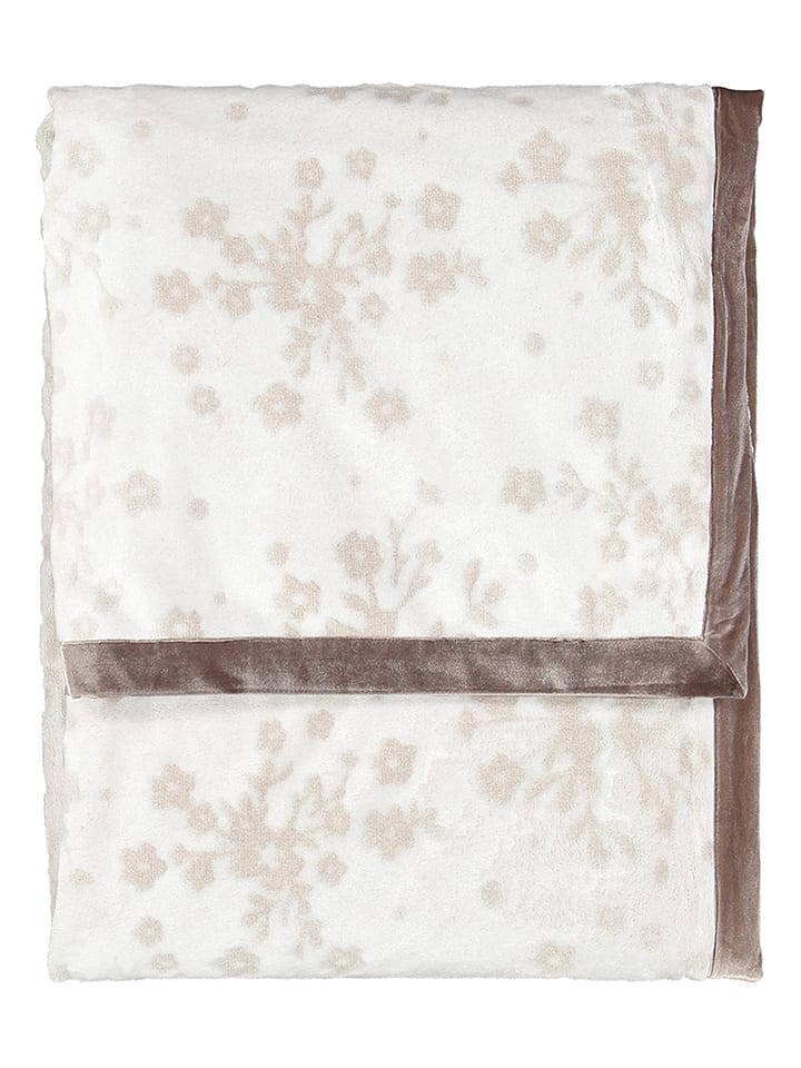 maryplaid Pled w kolorze biało-jasnobrązowym rozmiar: 130x160 cm