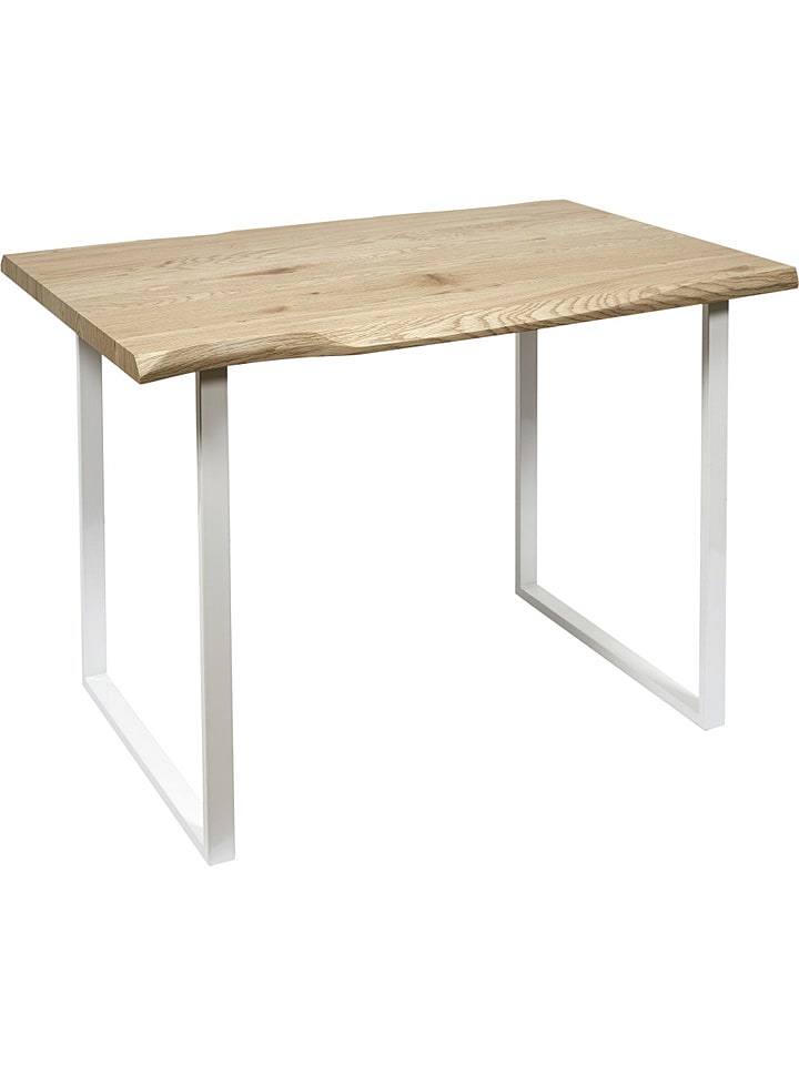 THE HOME DECO FACTORY Stół w kolorze jasnobrązowo-białym - 110 x 75,5 x 75 cm rozmiar: onesize