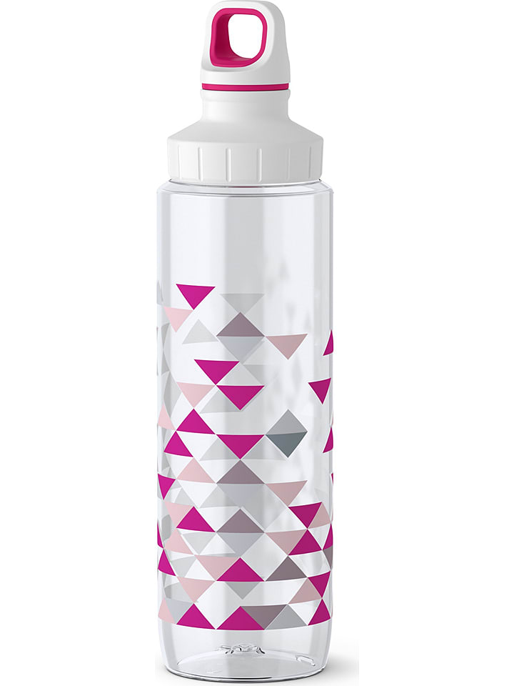 Emsa Bidon "Drink2Go - Tritan" w kolorze biało-różowym - 700 ml rozmiar: onesize