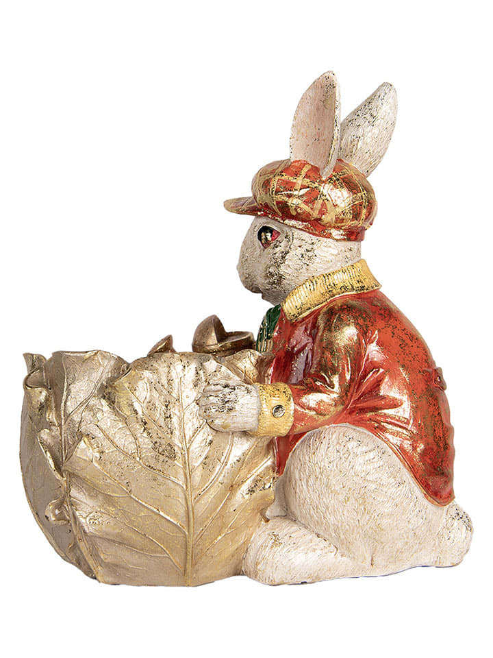 Clayre & Eef Dekoracja w kolorze złoto-czerwonym - 28 x 30 x 18 cm rozmiar: onesize