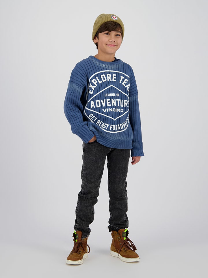 Vingino Dżinsy "Damian" - Regular fit - w kolorze czarnym rozmiar: 146