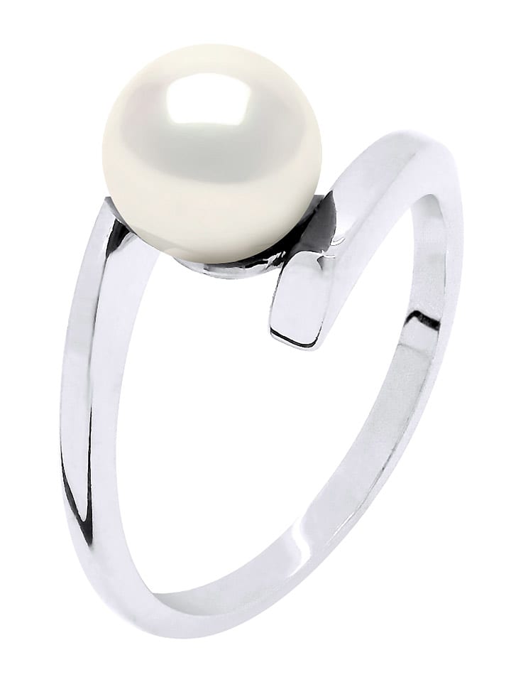 ATELIERS SAINT GERMAIN Srebrny pierścionek z perłą rozmiar: 60
