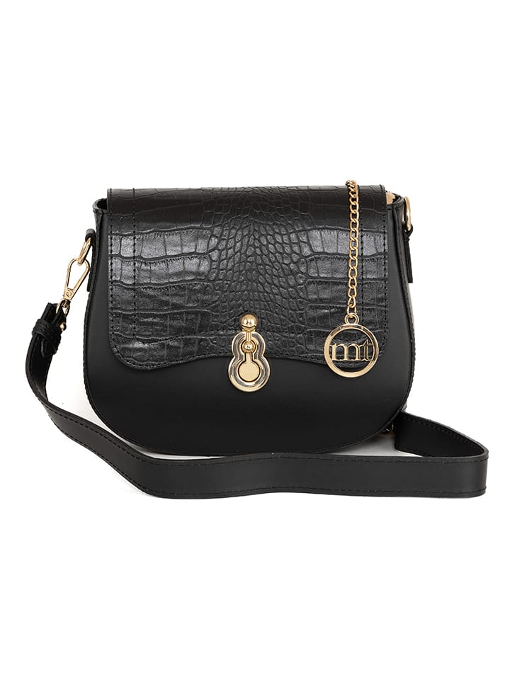 Mia Tomazzi Skórzana torebka "Barbavara" w kolorze czarnym - 19 x 17 x 6,5 cm rozmiar: onesize