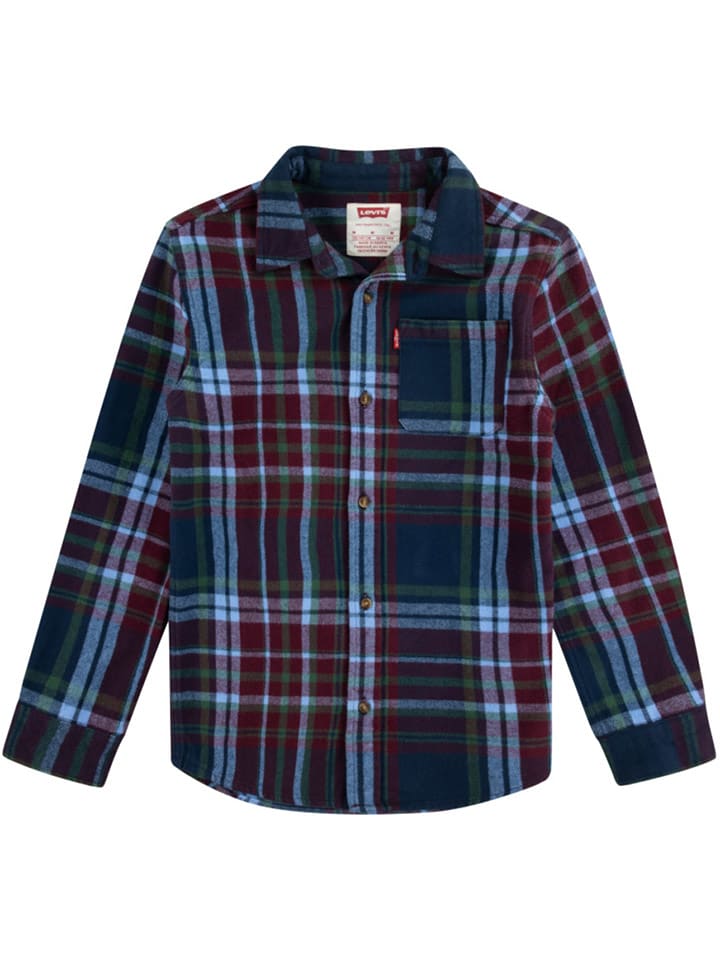 Levi's Kids Koszula w kolorze niebiesko-zielono-czerwonym rozmiar: 128