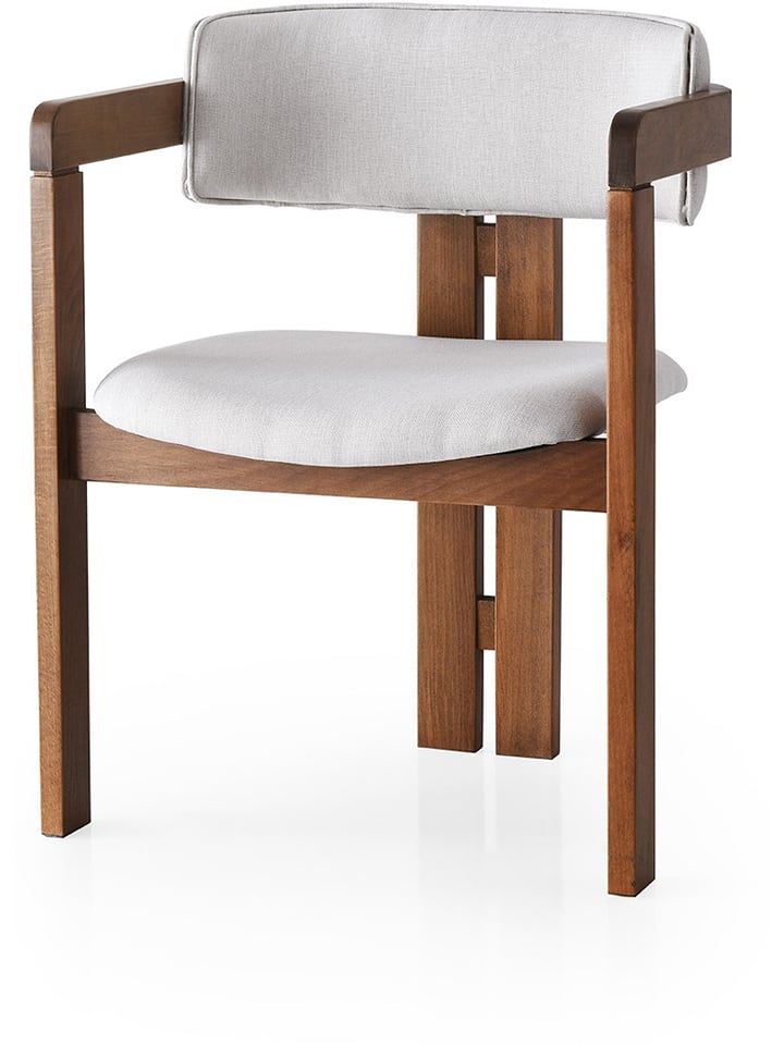 Evila Krzesło w kolorze biało-brązowym - 58 x 76 x 49 cm rozmiar: onesize