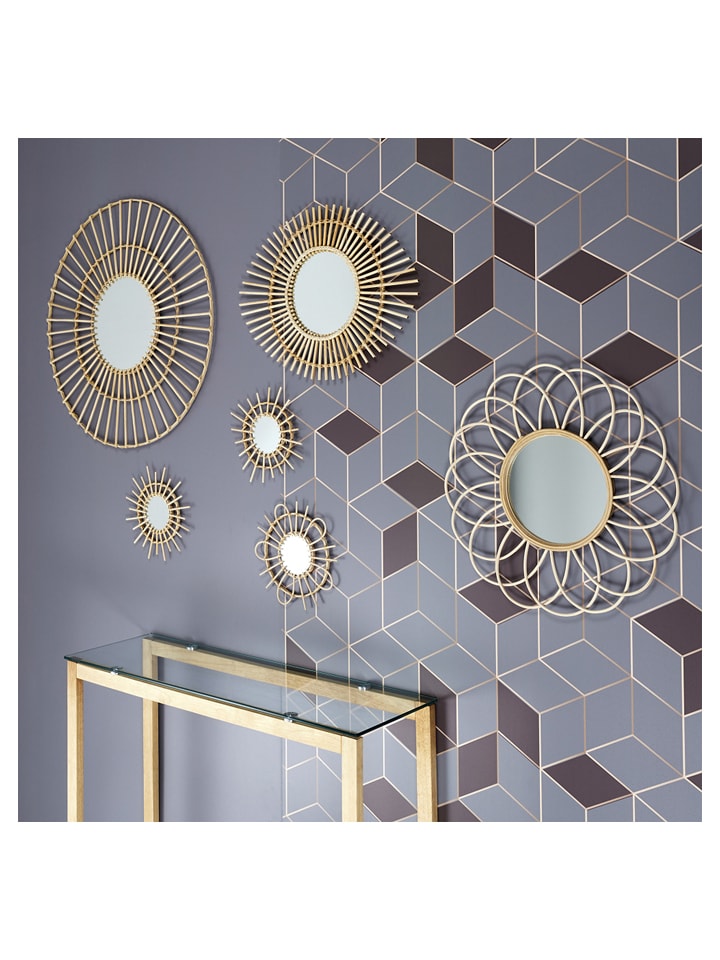 Ethnical Life Lustro ścienne w kolorze beżowym - Ø 75 cm rozmiar: onesize