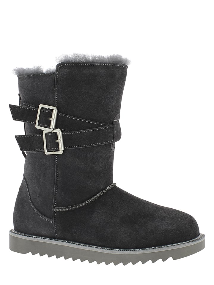 Gooce Skórzane kozaki zimowe "Huntspill Waterproof" w kolorze antracytowym rozmiar: 39