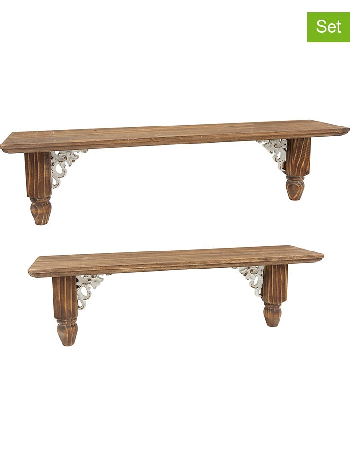 Anticline Regały ścienne (2 szt.) w kolorze jasnobrązowym rozmiar: onesize