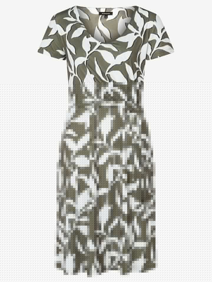 More & More Sukienka w kolorze oliwkowo-białym rozmiar: 36