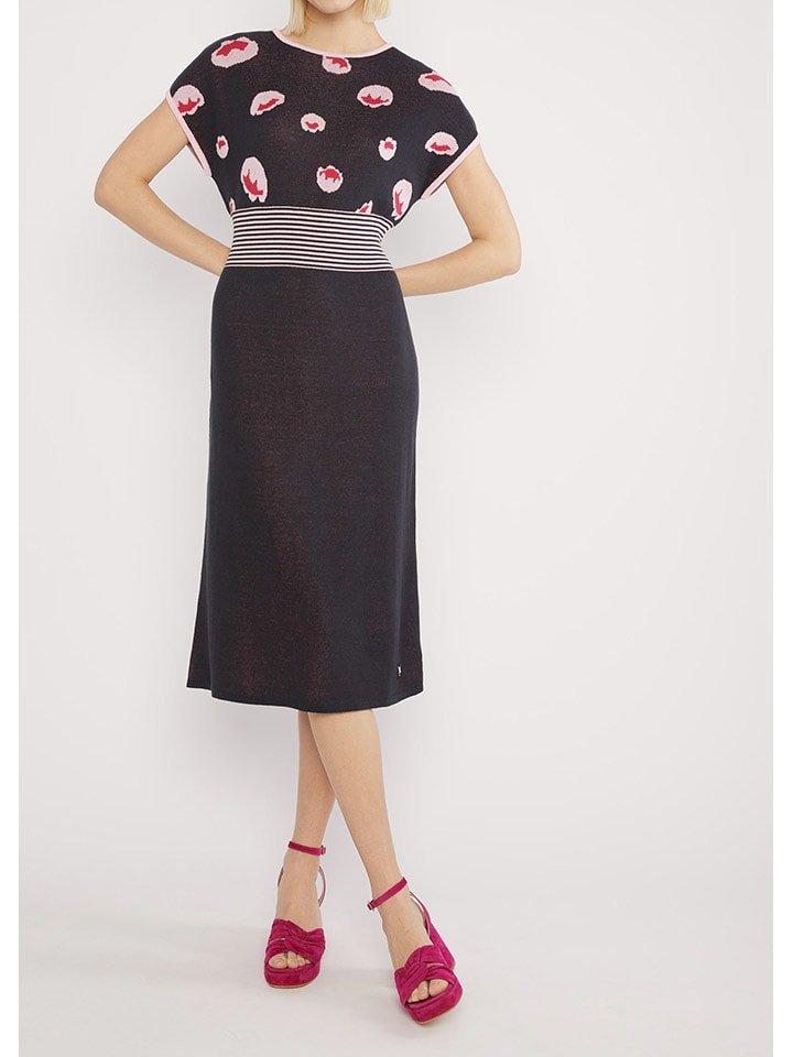 Blutsgeschwister Sukienka "Mix it Quickartistic" w kolorze czarno-jasnoróżowym rozmiar: XXL