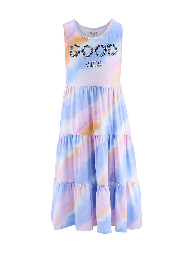 happy girls by Eisend Sukienka w kolorze niebiesko-jasnoróżowym rozmiar: 116