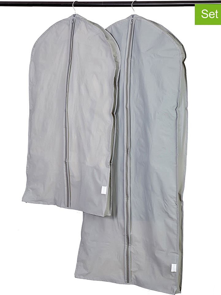 STORE IT Pokrowce (2 szt.) w kolorze szarym na ubrania rozmiar: onesize