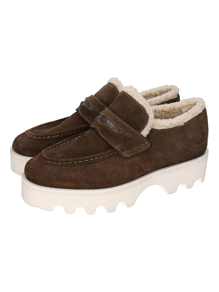 MELVIN & HAMILTON Skórzane mokasyny "Jade 62" w kolorze khaki rozmiar: 37