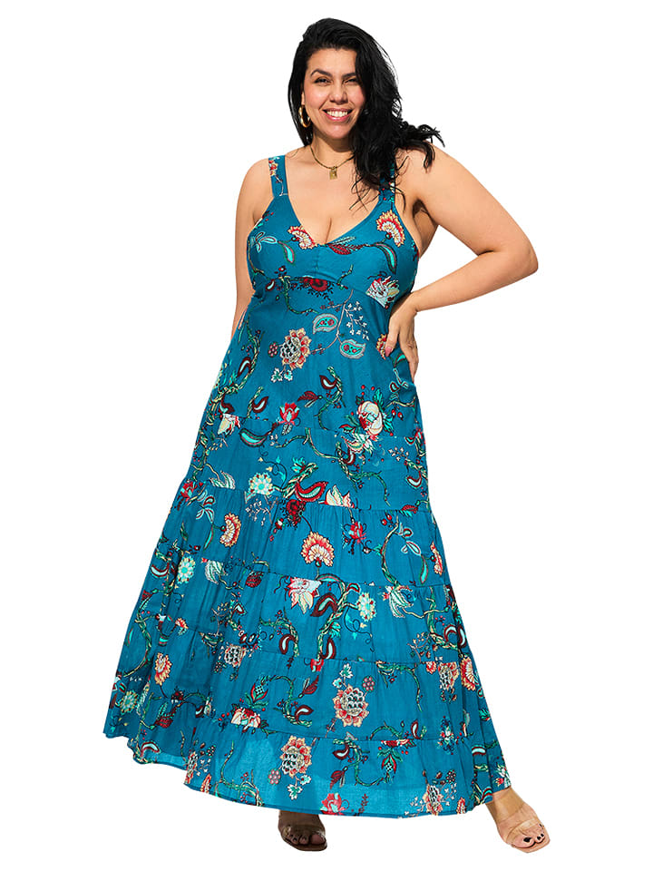 Aller Simplement Sukienka w kolorze niebieskim ze wzorem rozmiar: 46/48