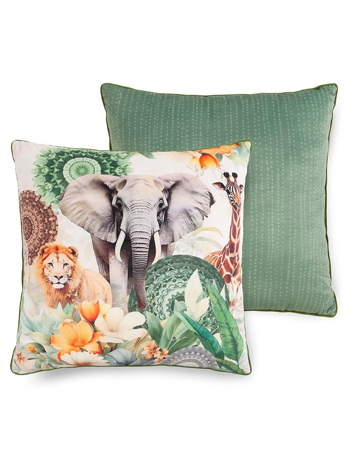 Hip Poduszka "Sagadar" w kolorze żółto-zielonym rozmiar: 48x48 cm