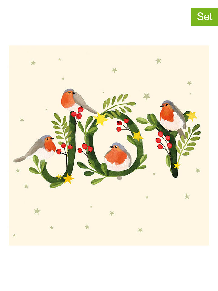 ppd Serwetki (40 szt.) "Joy" w kolorze beżowo-zielonym rozmiar: onesize