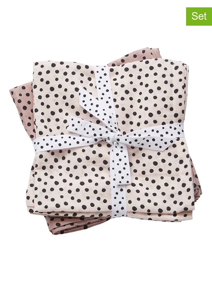 done by deer Chustki muślinowe (2 szt.) w kolorze jasnoróżowym - 70 x 70 cm rozmiar: onesize