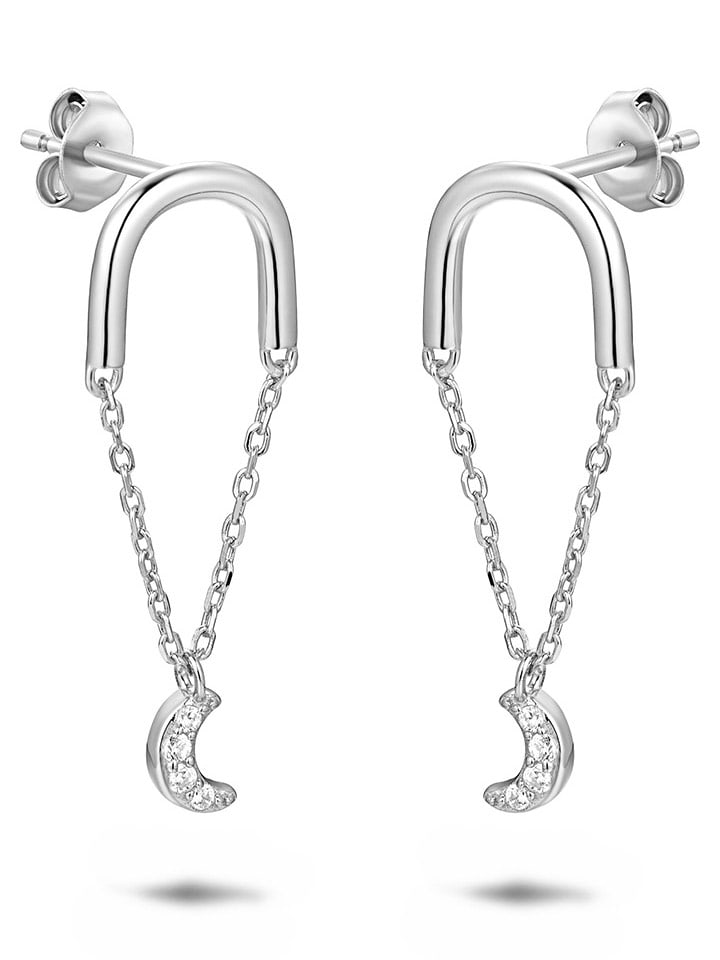 Eclat d'Argent Srebrne kolczyki-wkrętki z kamieniami szlachetnymi rozmiar: onesize