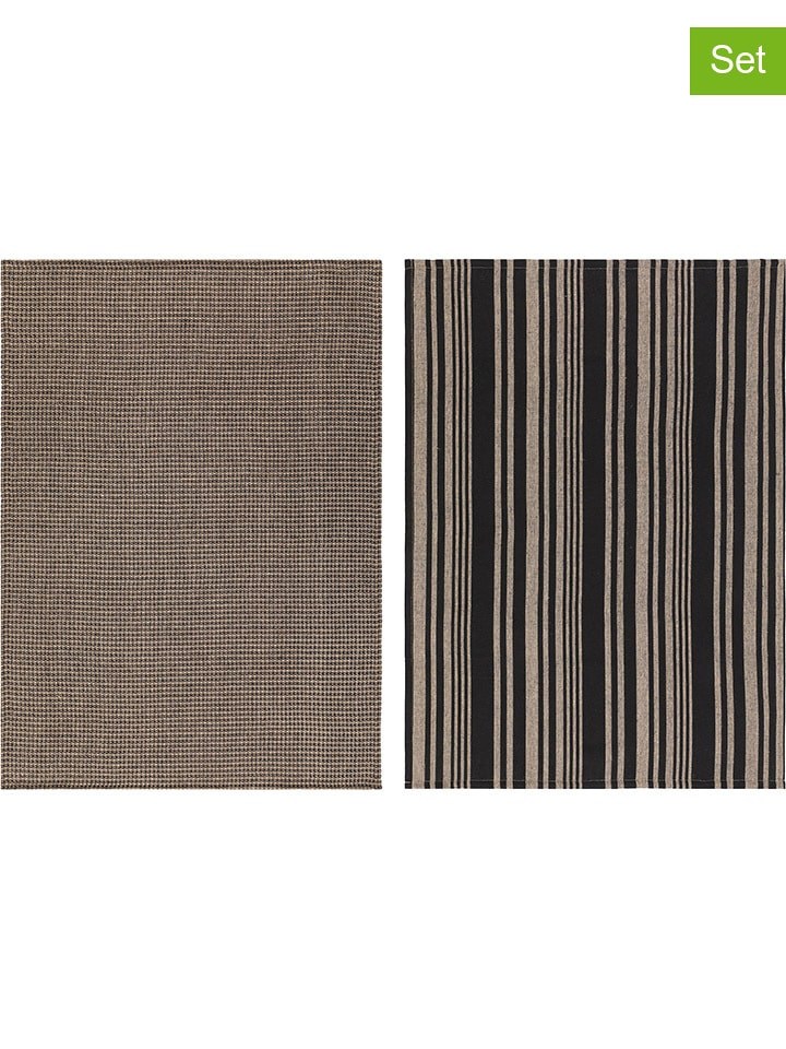 Maku Ściereczki (2 szt.) w kolorze czarno-beżowym do naczyń - 70 x 50 cm rozmiar: onesize