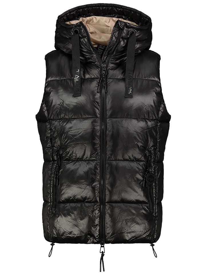 Sublevel Kamizelka pikowana w kolorze czarnym rozmiar: M