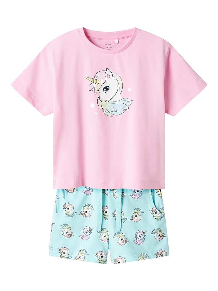 name it 2-częściowy zestaw w kolorze jasnoróżowo-błękitnym rozmiar: 92