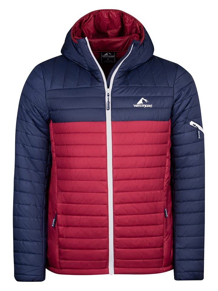 Westfjord Kurtka pikowana "Hekla" w kolorze czerwono-granatowym rozmiar: M