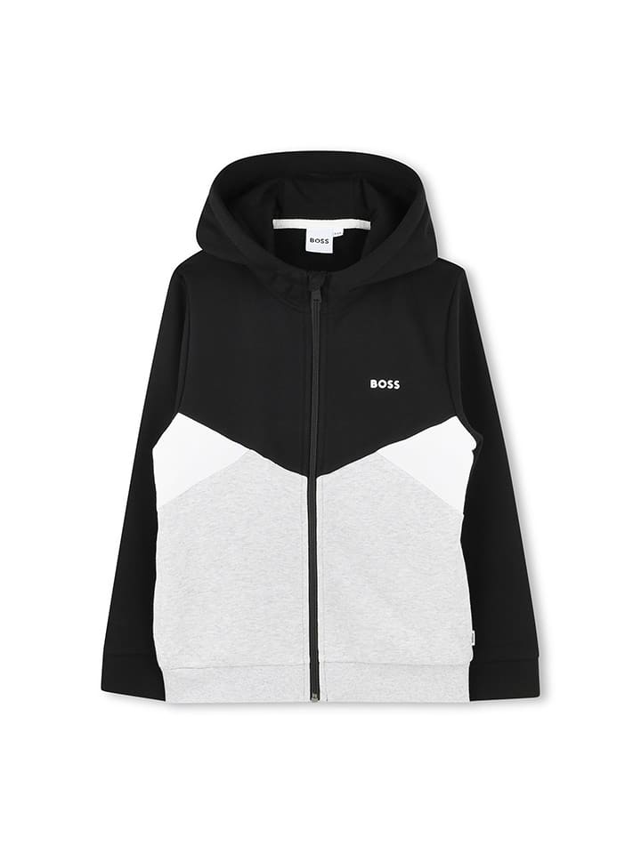 Hugo Boss Kids Bluza w kolorze czarno-szarym rozmiar: 140