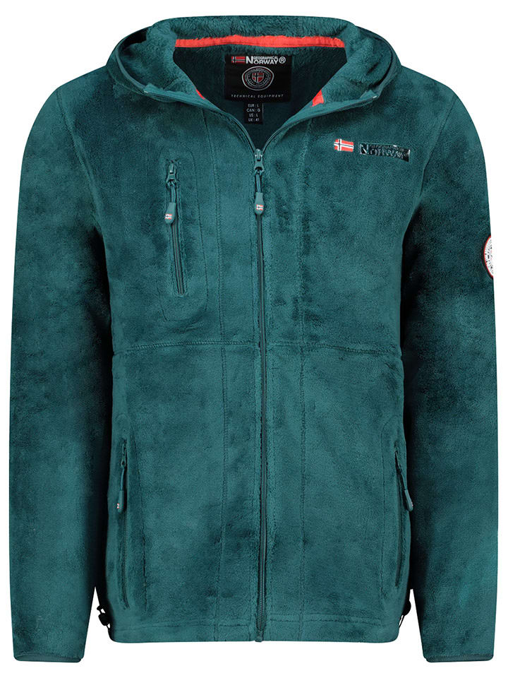 Geographical Norway Kurtka polarowa "Upload" w kolorze zielonym rozmiar: 140