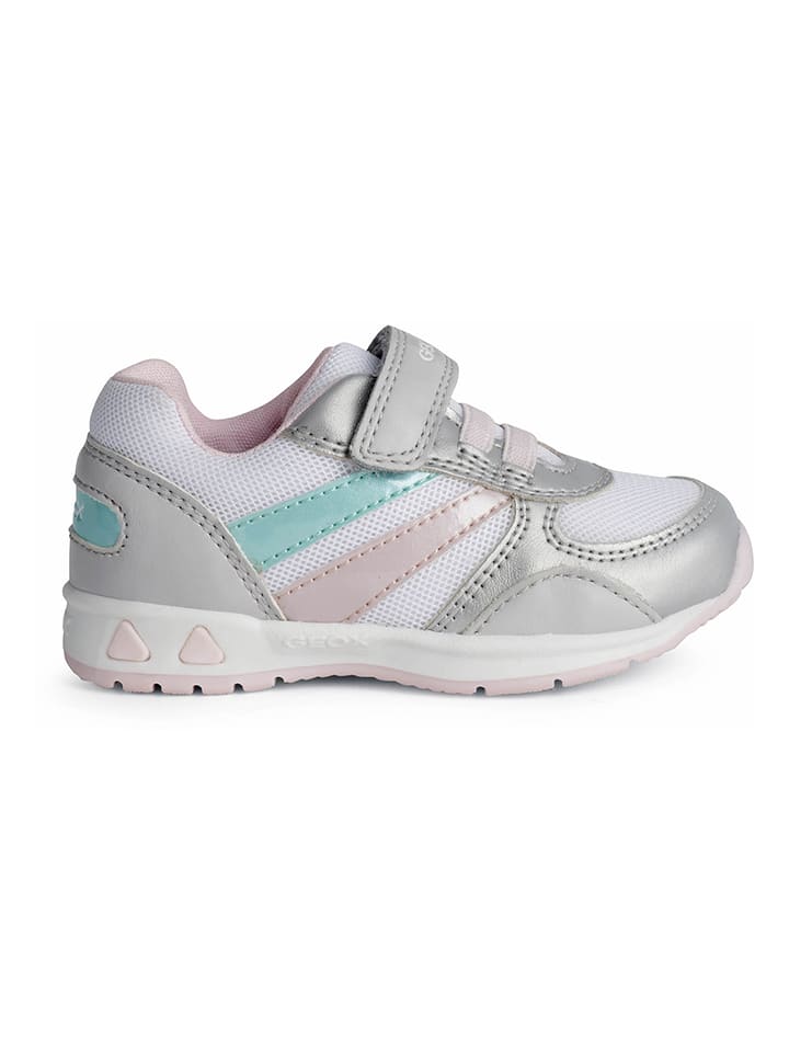 Geox Sneakersy "Pavlis" w kolorze srebrno-białym rozmiar: 22