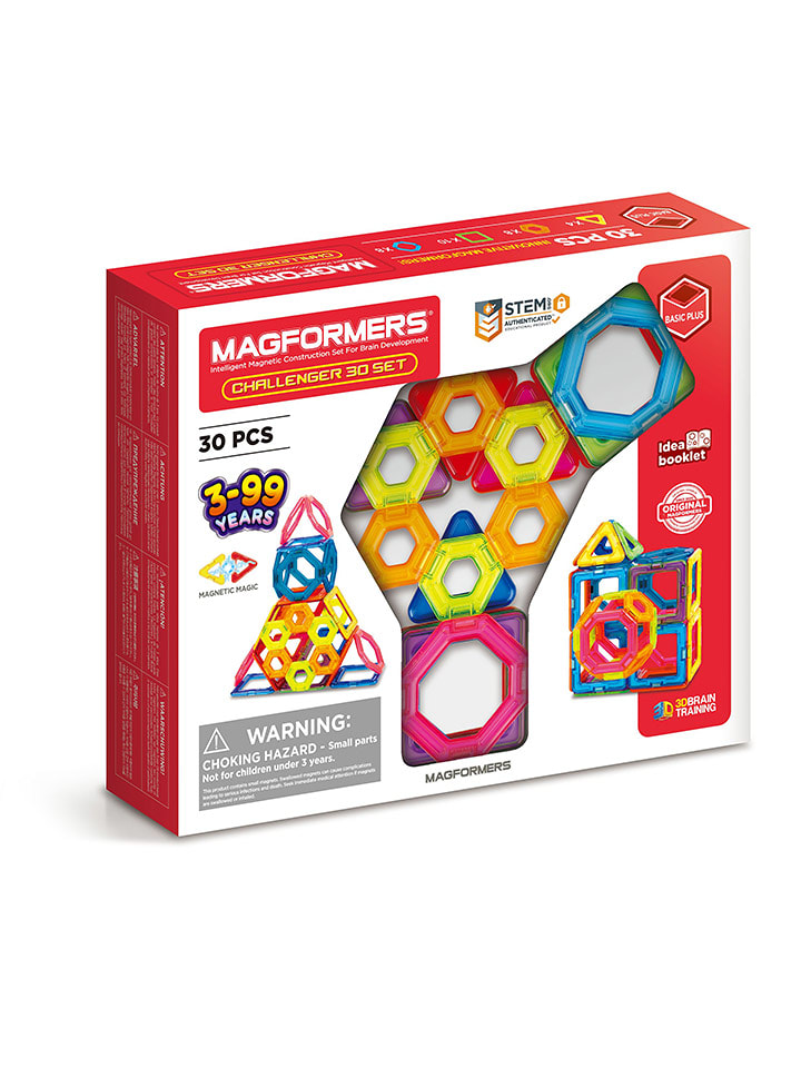 MAGFORMERS 30-częściowy zestaw magnetyczny "Challenger" - 3+ rozmiar: onesize