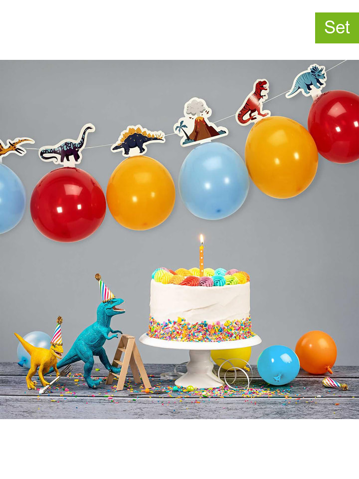 The Home Deco Kids Girlandy balonowe (3 szt.) w kolorze czerwono-żółto-błękitnym rozmiar: onesize