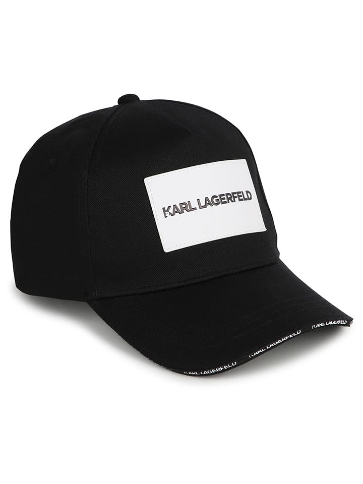 Karl Lagerfeld Kids Czapka w kolorze czarno-białym rozmiar: 58 cm