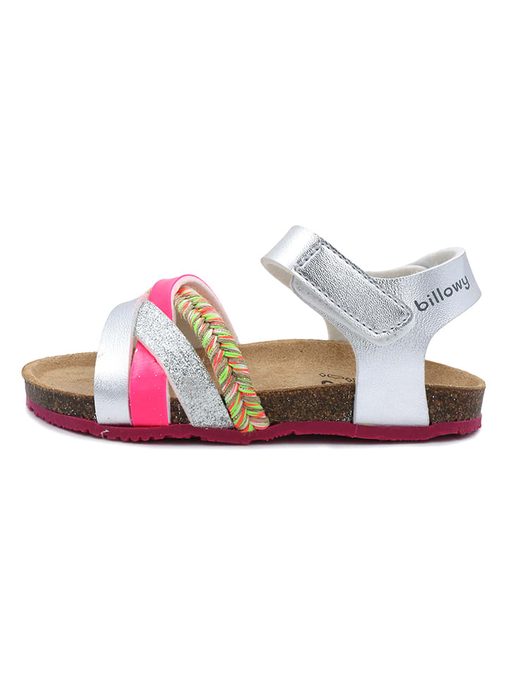 billowy Sandały w kolorze srebrno-różowym rozmiar: 23