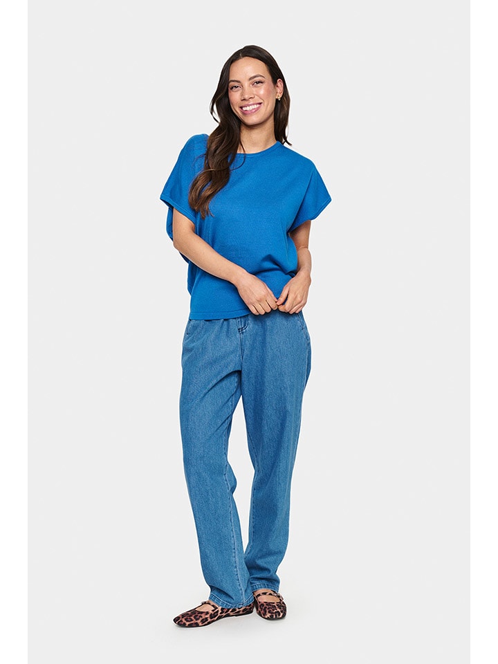 SAINT TROPEZ Bluzka w kolorze niebieskim rozmiar: XL