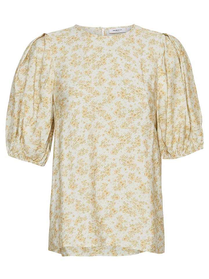 MOSS COPENHAGEN Bluzka "Marva Ladonna" w kolorze beżowo-żółtym rozmiar: XS