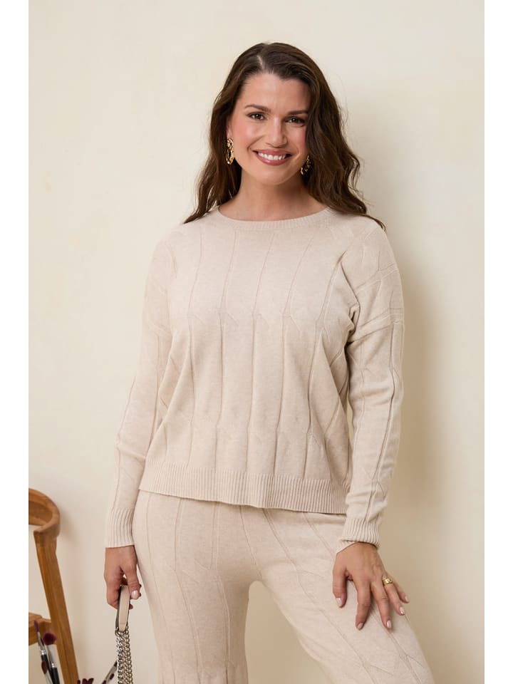 Curvy Lady Sweter w kolorze beżowym rozmiar: 44/46