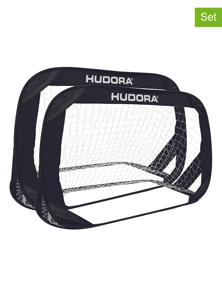 Hudora Bramki piłkarskie (2 szt.) w kolorze czarnym - 4+ rozmiar: onesize