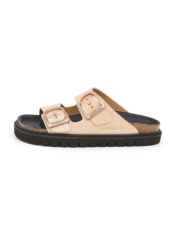 SABOKETS Klapki w kolorze złoto-różowym rozmiar: 41