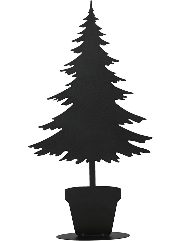 POSIWIO Dekoracja "Potted Tree" w kolorze czarnym - 30 x 57 cm rozmiar: onesize