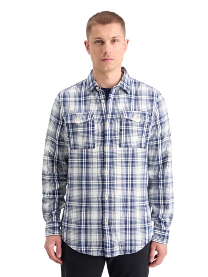 Scotch & Soda Koszula w kolorze granatowo-białym rozmiar: XXL