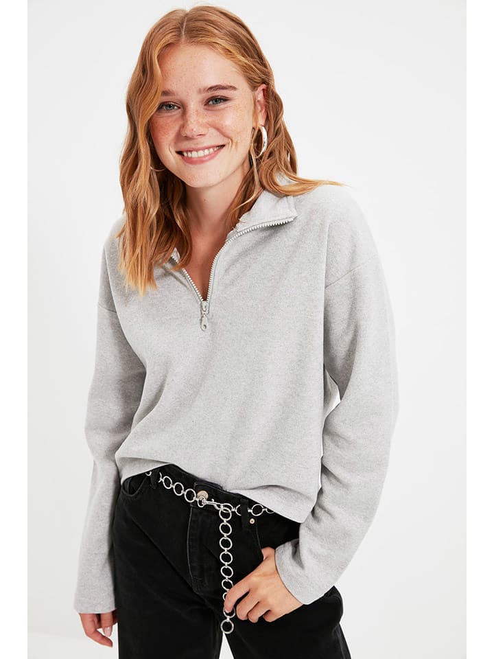 trendyol Bluza w kolorze szarym rozmiar: M