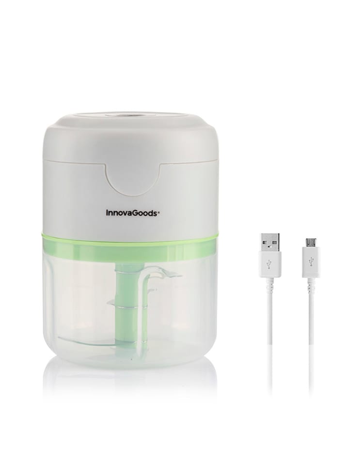 InnovaGoods Mini rozdrabniacz w kolorze biało-zielonym - wys. 11,7 x Ø 8,7 cm rozmiar: onesize
