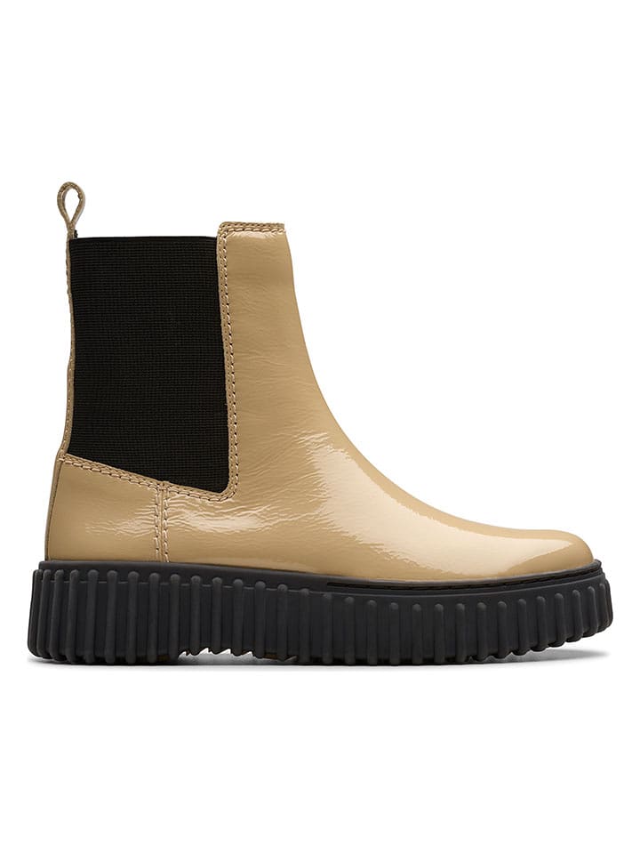 Clarks Skórzane sztyblety "Torhill Maple" w kolorze beżowym rozmiar: 39